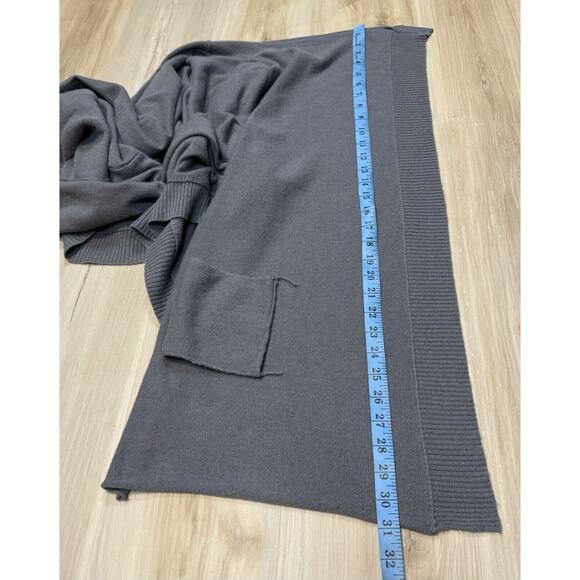 Naadam Sweater Gray Cashmere Cardigan Knit Lagenlook Open Front Long sz S / 6 - Picture 12 of 16